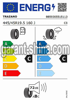 Trazano Trans T43 (прицепная) 445/45 R19.5 160J 20PR - Фото - Европейские характеристики